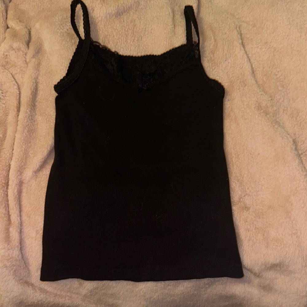 Brandy Melville Black Fitted Sleeveless Camisole